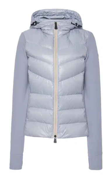 Moncler Grenoble Down-Paneled Fleece Cardigan - Blue | Thumbnail 1