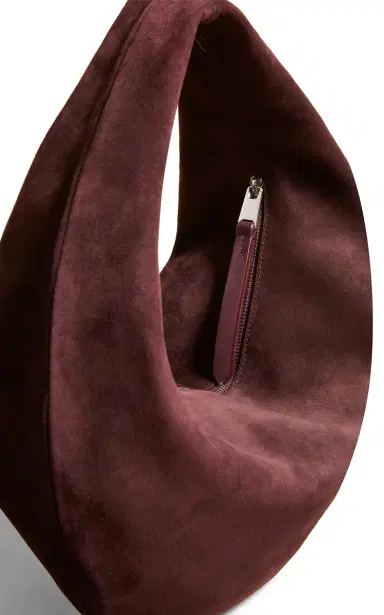 Khaite Olivia Medium Suede Hobo Bag - Purple - OS | Thumbnail 5 Khaite Olivia Medium Suede Hobo Bag - Purple - OS | Thumbnail 5