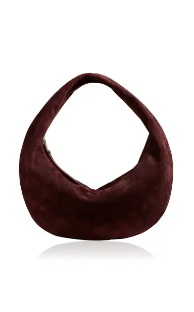 Khaite Olivia Medium Suede Hobo Bag - Purple - OS | Thumbnail 1 Khaite Olivia Medium Suede Hobo Bag - Purple - OS | Thumbnail 1