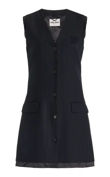 Miu Miu Tailored Wool Mini Dress | Thumbnail 1