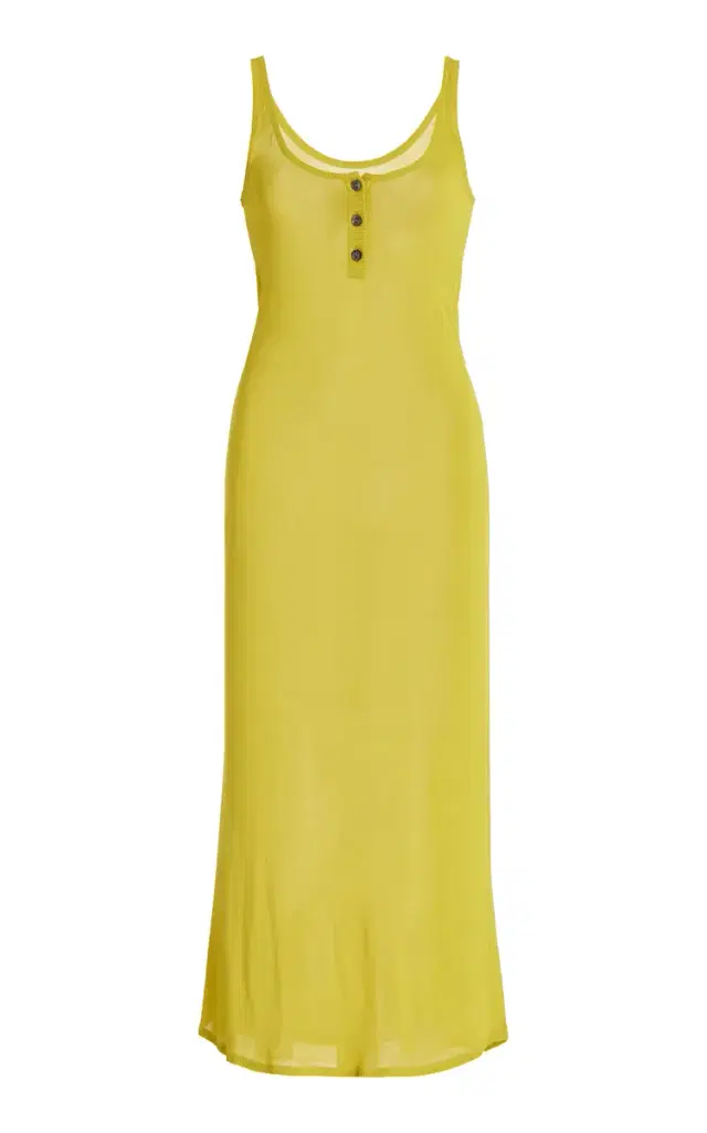 Brandon Maxwell The Catherine Knit Midi Henley Dress