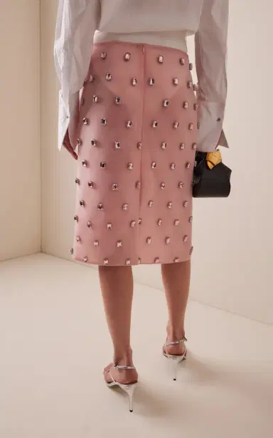 Brandon Maxwell The Leanne Embroidered Pencil Skirt | Thumbnail 4