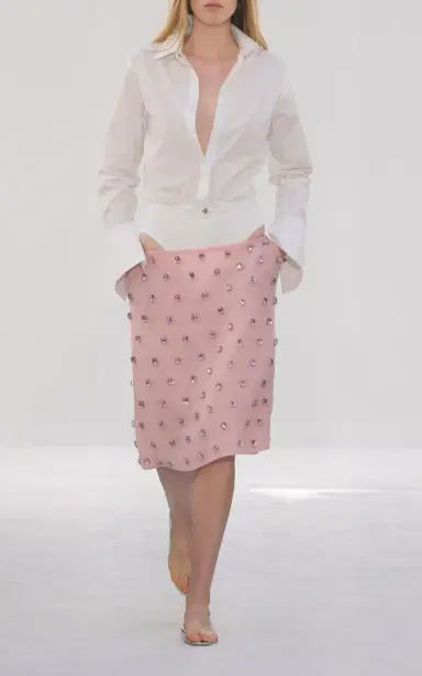 Brandon Maxwell The Leanne Embroidered Pencil Skirt | Thumbnail 5