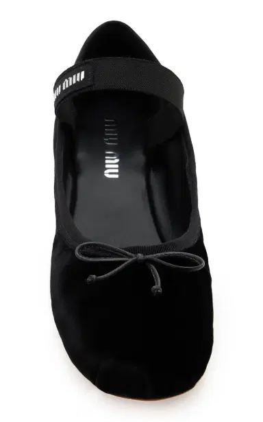 Miu Miu Velvet Ballet Flats | Thumbnail 3 Miu Miu Velvet Ballet Flats | Thumbnail 3