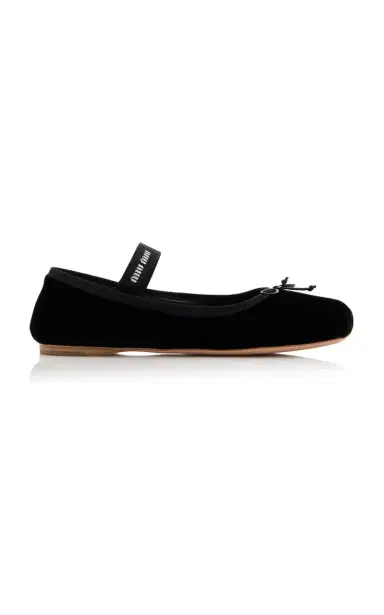 Miu Miu Velvet Ballet Flats | Thumbnail 6 Miu Miu Velvet Ballet Flats | Thumbnail 6