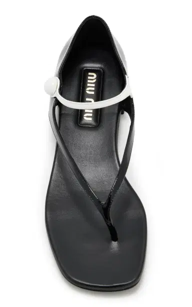 Miu Miu Leather Sandals | Thumbnail 5