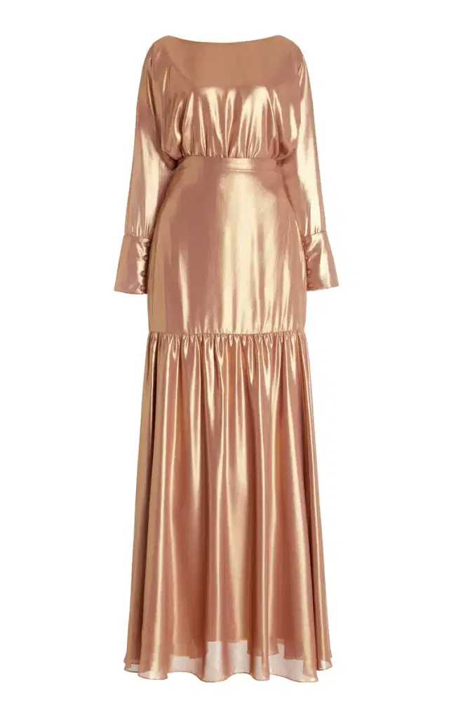 Andres Otalora Exclusive Lame Maxi Dress