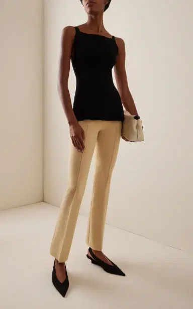 HIGH SPORT Long Kick Stretch-Cotton Flared Pants | Thumbnail 2 HIGH SPORT Long Kick Stretch-Cotton Flared Pants | Thumbnail 2