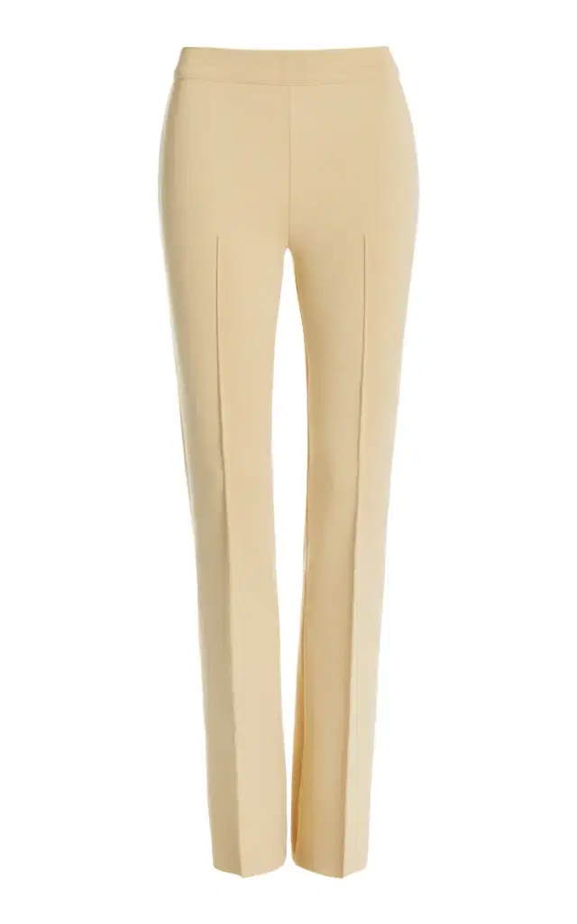 High Sport Long Kick Stretch-Cotton Flared Pants
