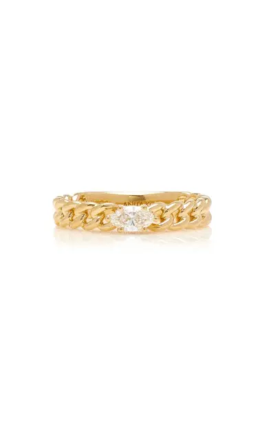Anita Ko 18K Yellow Gold Diamond Chain Link Ring 2 | Thumbnail 1