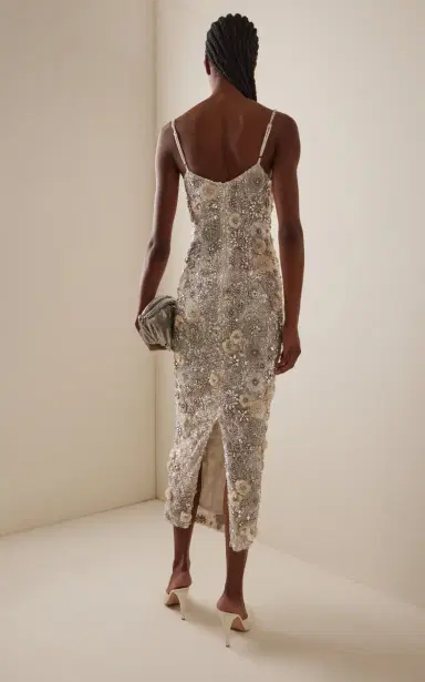 Rachel Gilbert Francesca Floral Crystal-Embellished Tulle Midi Dress | Thumbnail 8 Rachel Gilbert Francesca Floral Crystal-Embellished Tulle Midi Dress | Thumbnail 8