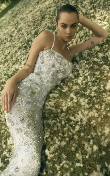 Rachel Gilbert Francesca Floral Crystal-Embellished Tulle Midi Dress | Thumbnail 9 Rachel Gilbert Francesca Floral Crystal-Embellished Tulle Midi Dress | Thumbnail 9