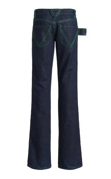 Bottega Veneta Embroidered Rigid Low-Rise Flared-Leg Jeans | Thumbnail 4 Bottega Veneta Embroidered Rigid Low-Rise Flared-Leg Jeans | Thumbnail 4