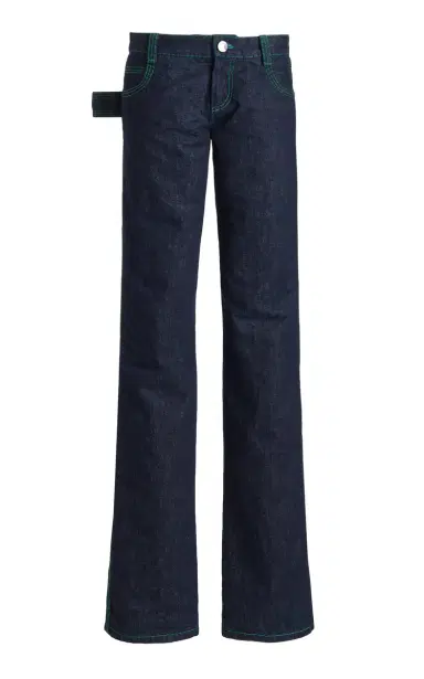 Bottega Veneta Embroidered Rigid Low-Rise Flared-Leg Jeans | Thumbnail 6 Bottega Veneta Embroidered Rigid Low-Rise Flared-Leg Jeans | Thumbnail 6