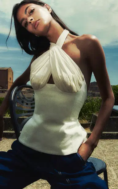 Tae Park Exclusive Sculpted Silk Halter Top | Thumbnail 6 Tae Park Exclusive Sculpted Silk Halter Top | Thumbnail 6