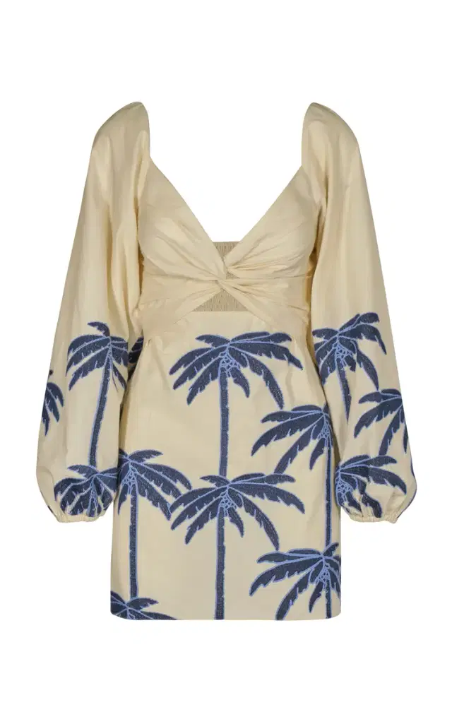 Johanna Ortiz The Power Of The Sea Printed Cotton-Blend Mini Dress