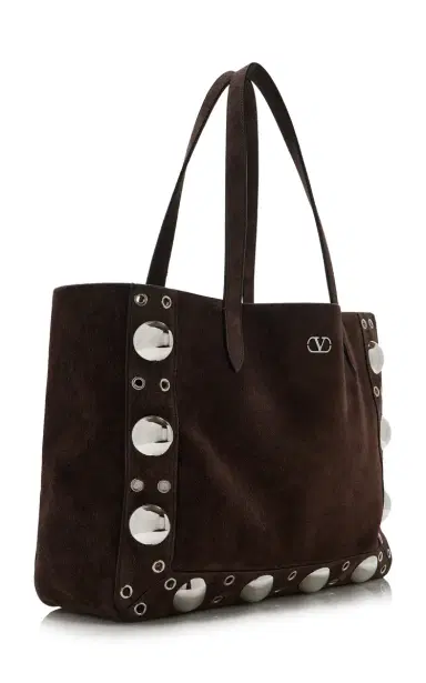 Valentino Garavani Studded Suede Tote Bag | Thumbnail 4 Valentino Garavani Studded Suede Tote Bag | Thumbnail 4