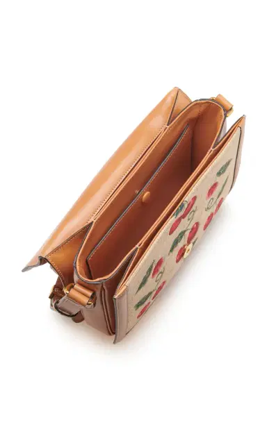 Valentino Garavani Cherry-Detailed Raffia-Leather Shoulder Bag | Thumbnail 5 Valentino Garavani Cherry-Detailed Raffia-Leather Shoulder Bag | Thumbnail 5