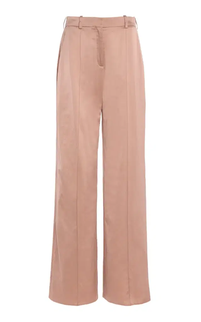 Satin Straight-Leg Pants