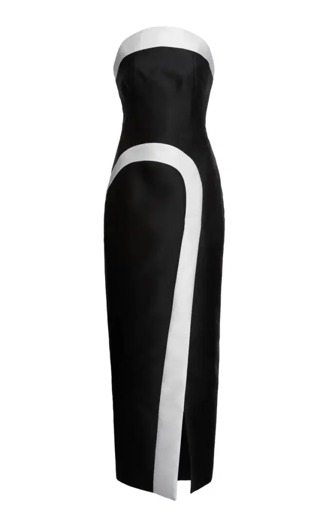 Zuhair Murad Crepe Duchesse Strapless Midi Dress