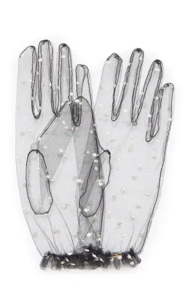 Valentino Garavani Ruched Lace Gloves | Thumbnail 4