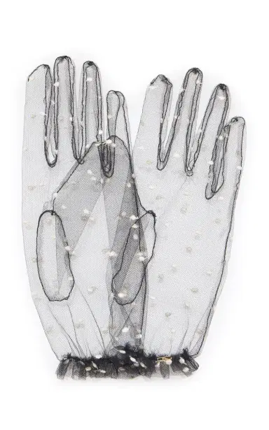 Valentino Garavani Ruched Lace Gloves | Thumbnail 5