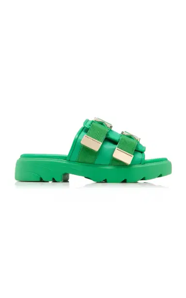 Bottega Veneta Flash Buckled Leather and Rubber Sandals | Thumbnail 1