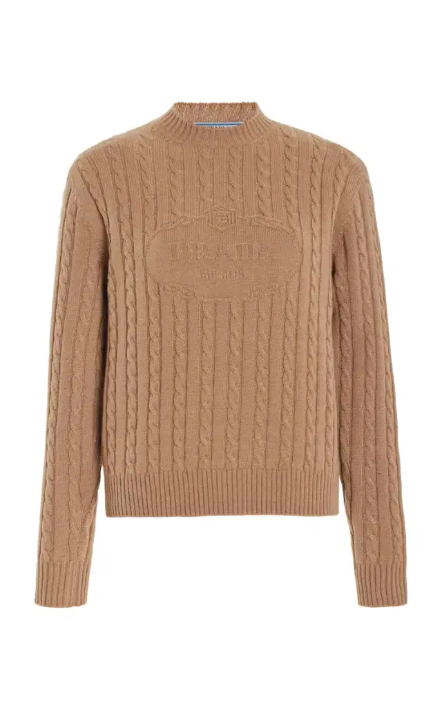 Prada Logo-Knit Cashmere Sweater