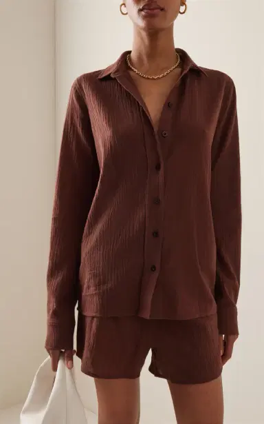 Éterne Exclusive Jolene Cotton Button-Down Shirt | Thumbnail 2 Éterne Exclusive Jolene Cotton Button-Down Shirt | Thumbnail 2
