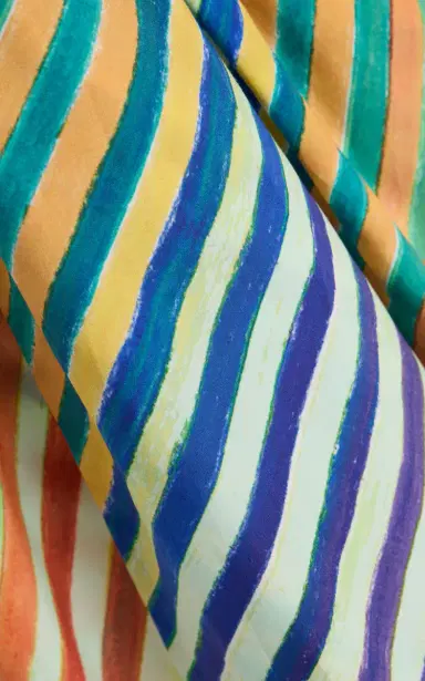 Christopher John Rogers Crayon-Striped Cotton-Poplin Sarong Top | Thumbnail 6