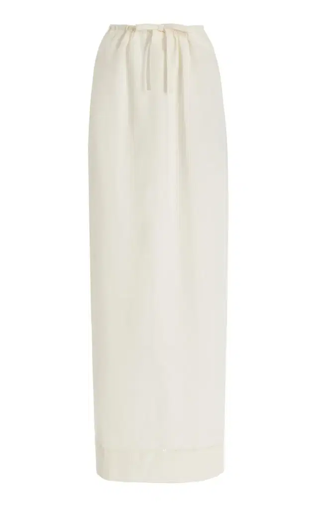 Linen Maxi Drawstring Skirt