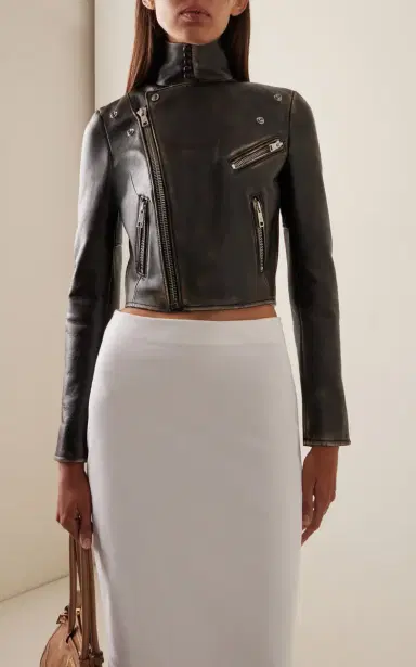 Prada Leather Biker Jacket | Thumbnail 3 Prada Leather Biker Jacket | Thumbnail 3