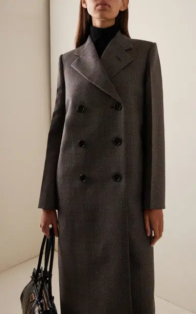 Prada Wool Mouliné Double-Breasted Coat | Thumbnail 3