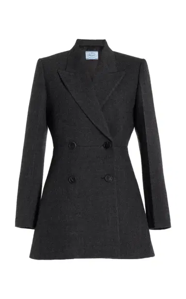 Prada Double-Breasted Suiting Blazer | Thumbnail 1 Prada Double-Breasted Suiting Blazer | Thumbnail 1
