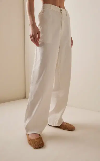 The Row Sharka Rigid Low-Rise Cotton-Cashmere Barrel Jeans | Thumbnail 3 The Row Sharka Rigid Low-Rise Cotton-Cashmere Barrel Jeans | Thumbnail 3