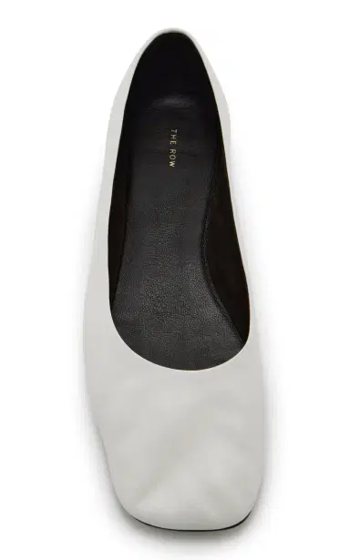 The Row Square Leather Ballet Flats | Thumbnail 3