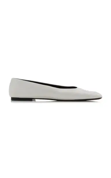 The Row Square Leather Ballet Flats | Thumbnail 1
