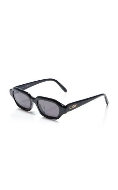 Loewe Slim Rectangle-Frame Acetate Sunglasses | Thumbnail 4