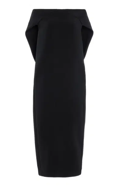 The Row Anitas Cape-Detailed Wool Gabardine Midi Dress | Thumbnail 1