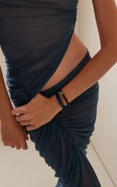 DEZSO BY SARA BELTRÁN Blue Tigers Eye Classic Chione Mexican Bracelet | Thumbnail 2 DEZSO BY SARA BELTRÁN Blue Tigers Eye Classic Chione Mexican Bracelet | Thumbnail 2