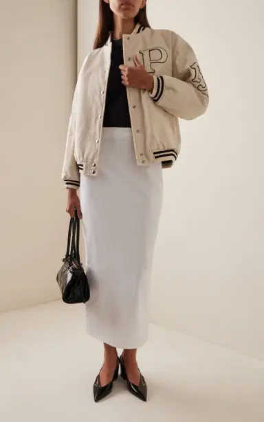 Prada Oversized Mohair-Wool Varsity Jacket | Thumbnail 2 Prada Oversized Mohair-Wool Varsity Jacket | Thumbnail 2
