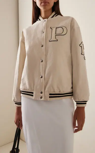 Prada Oversized Mohair-Wool Varsity Jacket | Thumbnail 3 Prada Oversized Mohair-Wool Varsity Jacket | Thumbnail 3