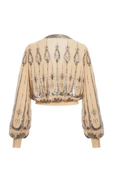 Valentino Garavani Embroidered Georgette Top | Thumbnail 2