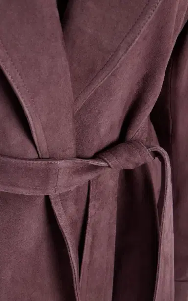Max Mara Frisco Leather Jacket - Purple | Thumbnail 5