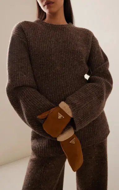 Prada Shearling Mittens | Thumbnail 2