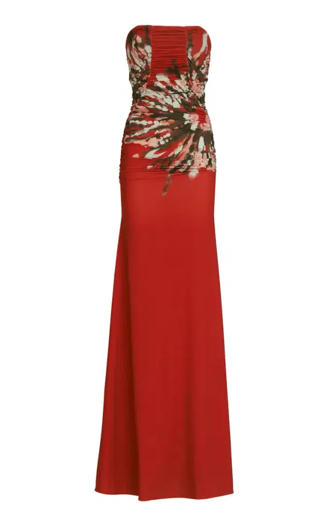 Collins Floral-Print Ruched Dress