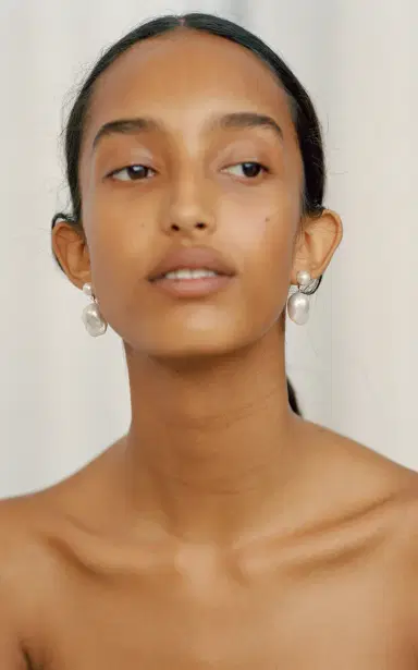 Sophie Bille Brahe Venus Diamant 14K Gold Pearl And Diamond Earrings | Thumbnail 3
