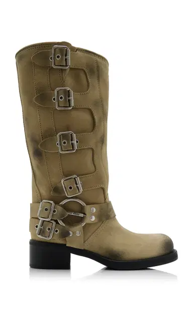Miu Miu Buckled Leather Boots | Thumbnail 6 Miu Miu Buckled Leather Boots | Thumbnail 6