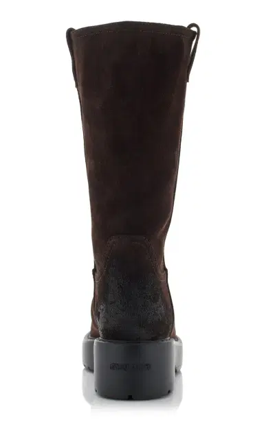 Miu Miu Suede Knee Boots | Thumbnail 4 Miu Miu Suede Knee Boots | Thumbnail 4