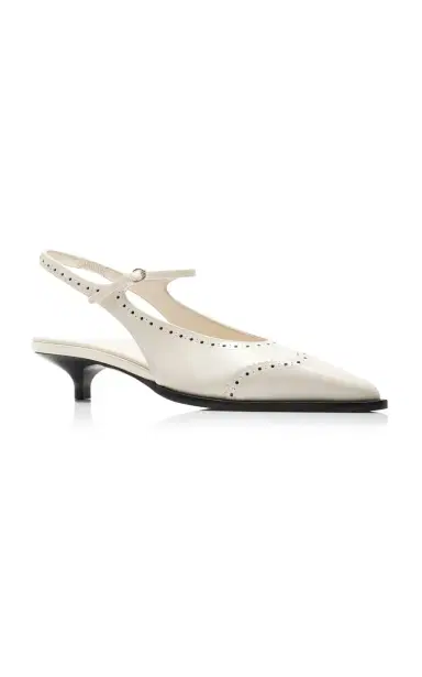 Miu Miu Brogue Leather Mary Jane Slingback Pumps | Thumbnail 5